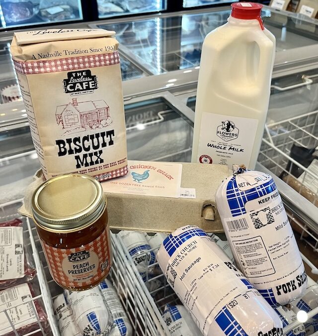 Photo of Whole Milk, Biscuit Mix, Jelly and Pork Sausage packs from Brick Church Meats and More